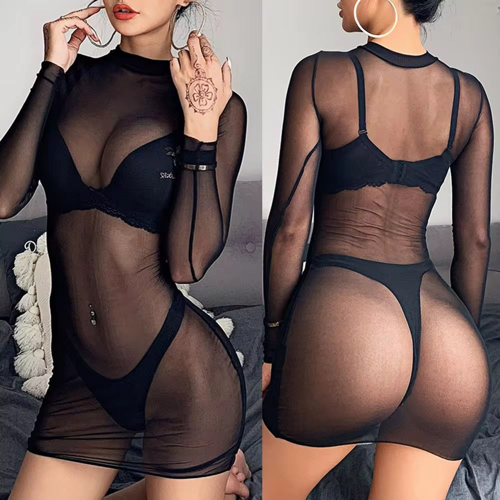 Mesh Cover-Up Dress