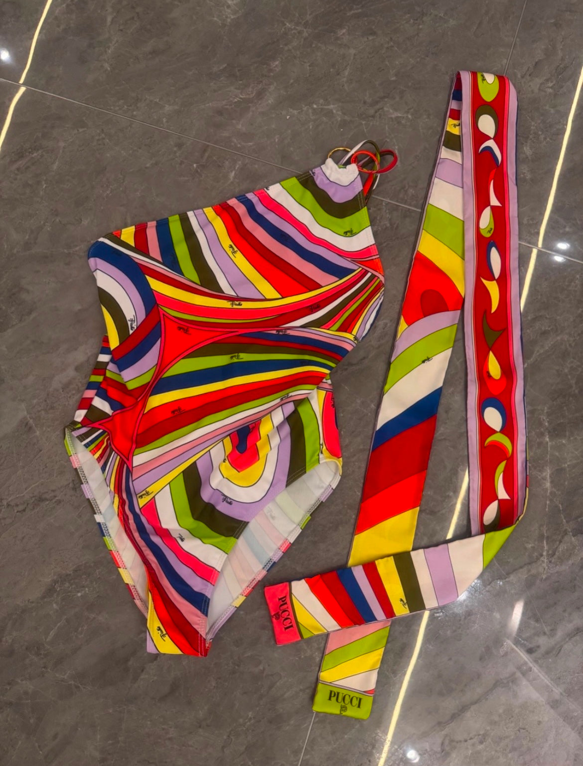 Wild Summer Pucci One-Piece W/Head Wrap