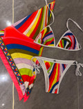Wild Summer Pucci 3-Piece Bikini W/Scarf