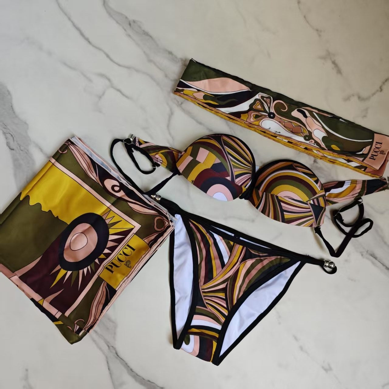 Hunter Pucci 3-Piece Bikini