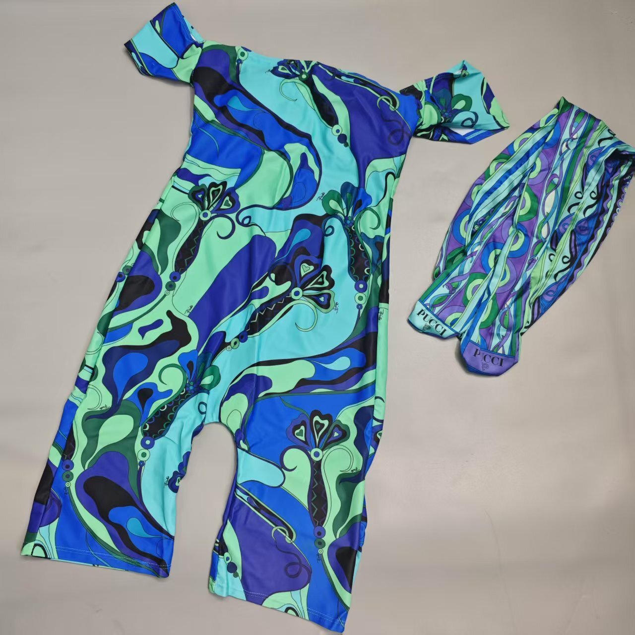 Berry Pucci Romper & Scarf