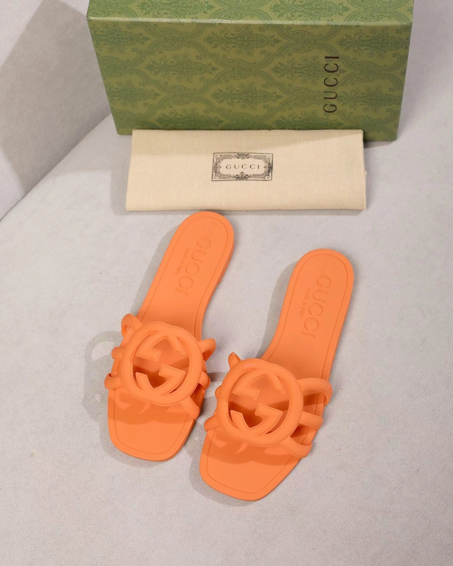 Orange Gucci Sandals