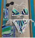 Mint Pucci 3-Piece Bikini
