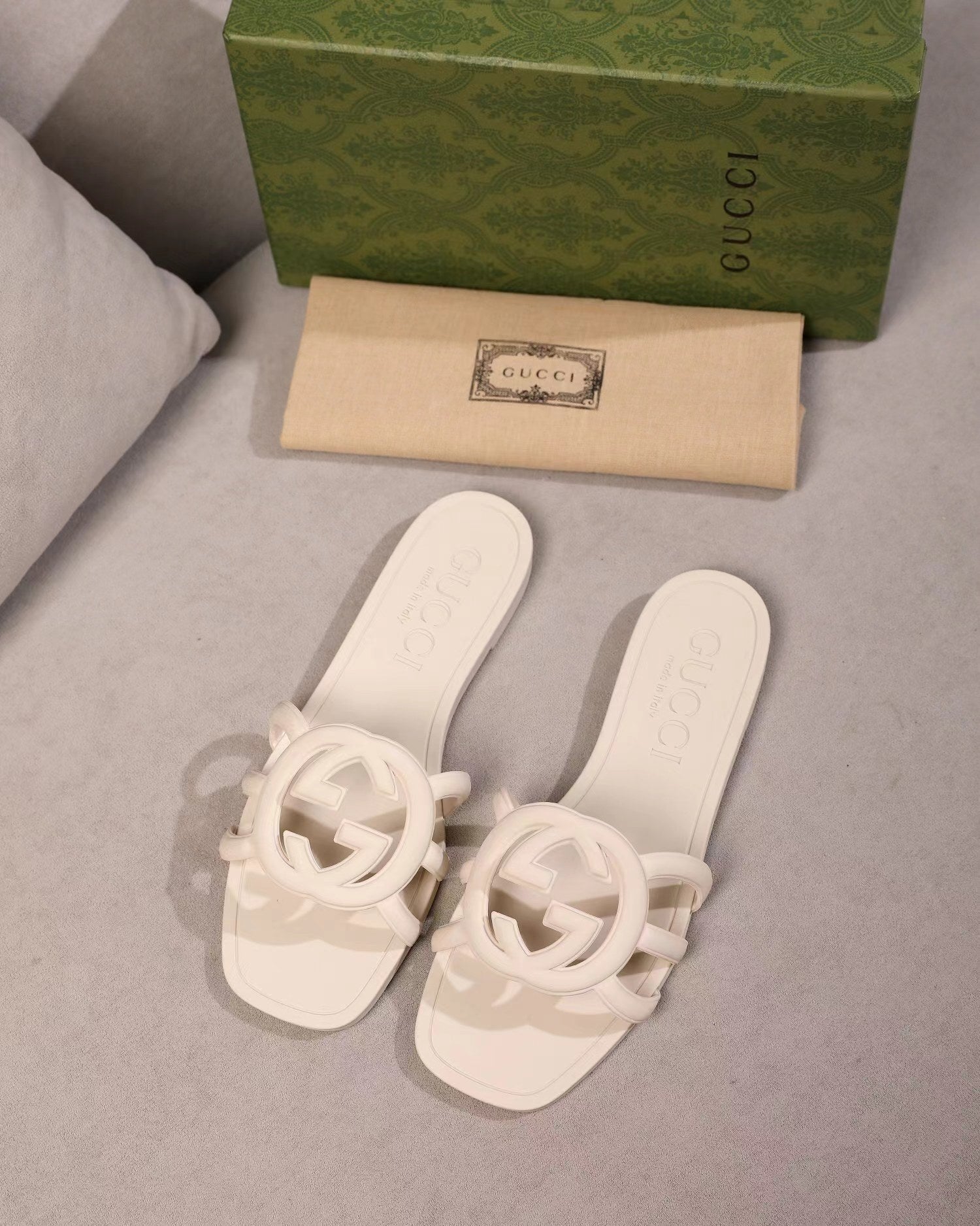Cream Gucci Sandals