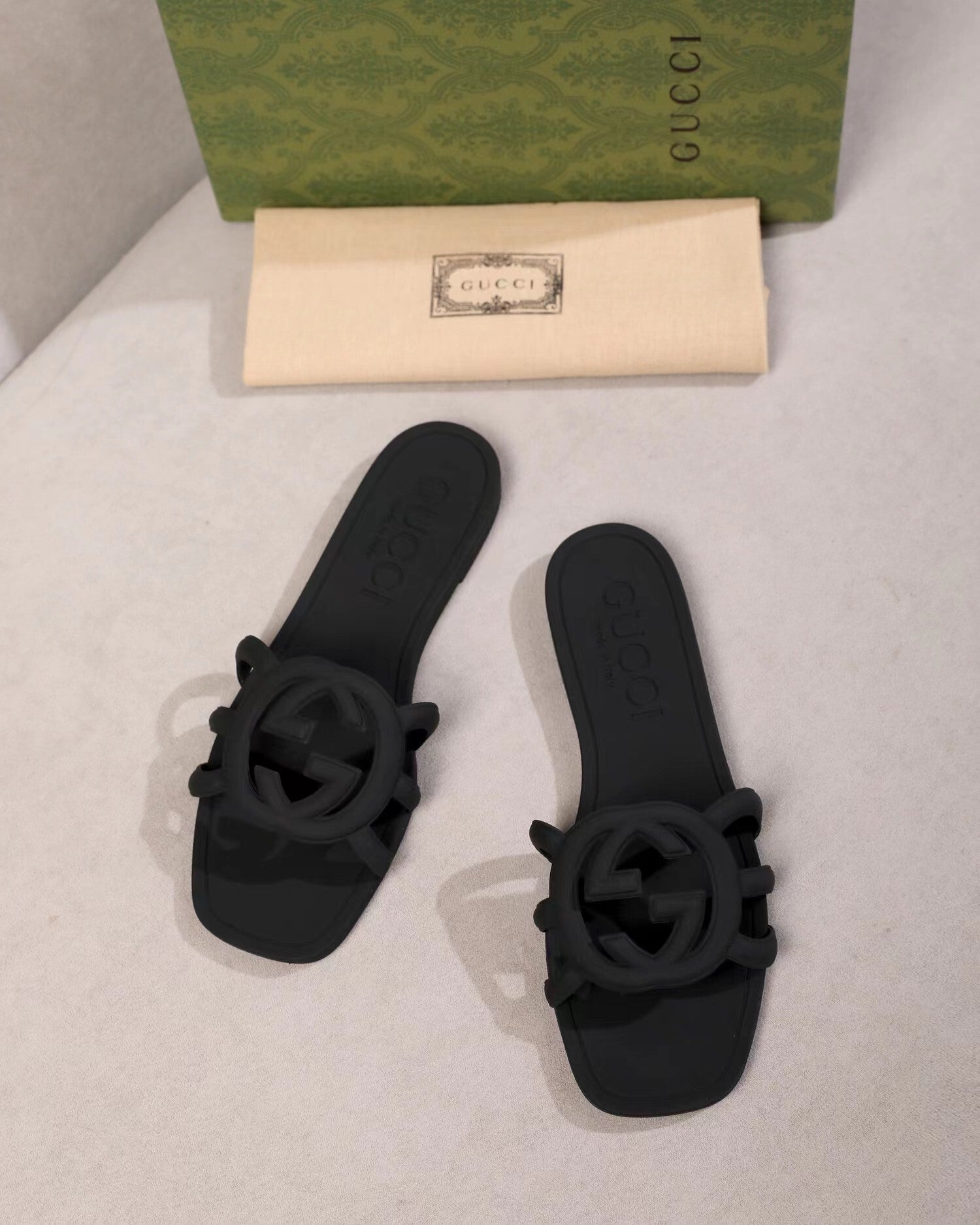 Black Gucci Sandals
